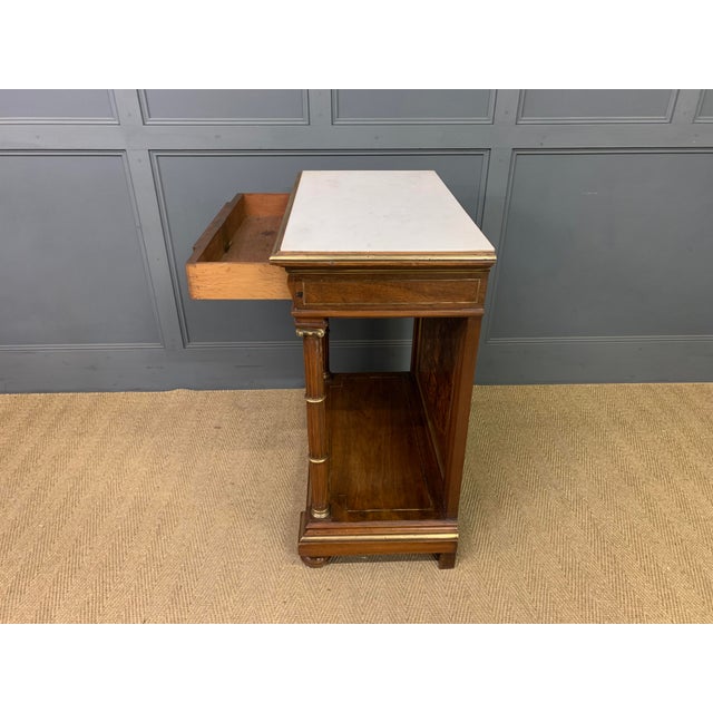 Antique Walnut Marquetry Pier Table, 1870 For Sale - Image 9 of 18