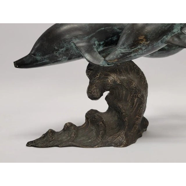 1980s 1980s Bronze Dolphin Water Fountain For Sale - Image 5 of 7
