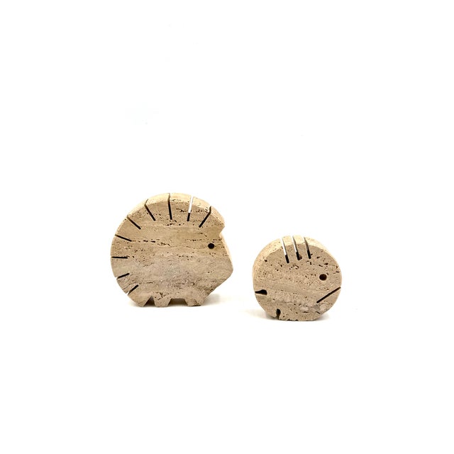 Travertine Figures Porcupine and Fish by Fratelli Mannelli, Italy, 1970s, Set of 2 For Sale - Image 10 of 15