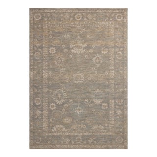 Chris Loves Julia x Loloi Louisa Lagoon / Ivory 18" x 18" Sample Rug For Sale