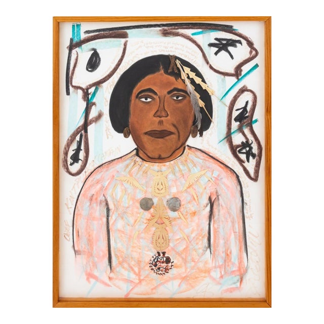 Morgan Monceaux "Chief Kintpuash..." Mixed Media For Sale