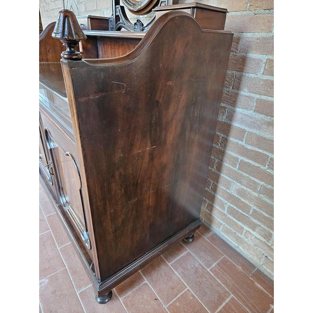 Venetian Sideboard in Mahogany & Glass with Swivel Mirror, 1890s For Sale - Image 4 of 18