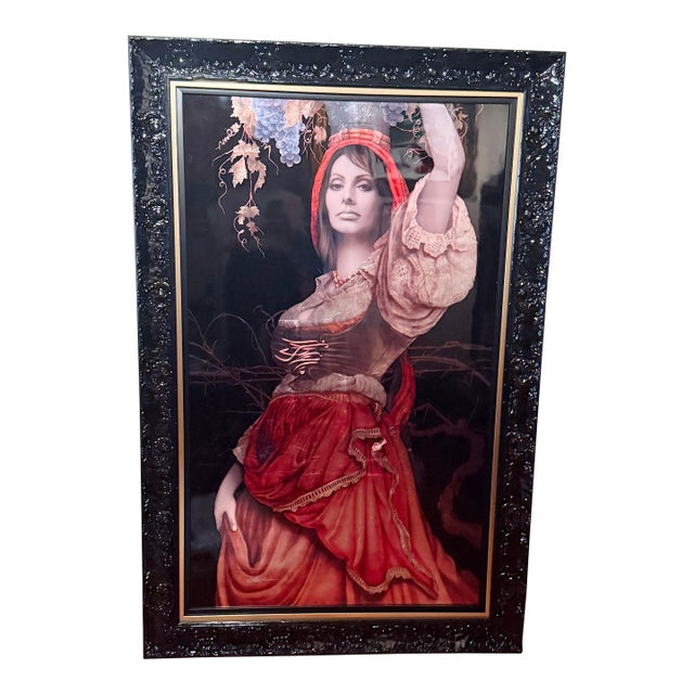 Patrick Guyton “Bella Vita” Mixed Media on Aluminum With Silver Leaf Framed Contemporary Figurative Portrait For Sale