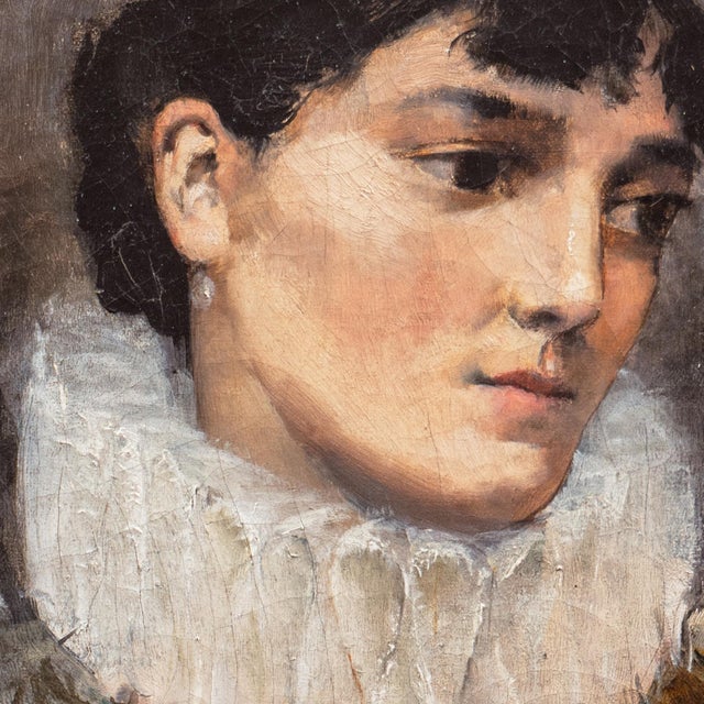 'Young Woman in Costume' by Georges Antoine Rochegrosse, 1881, Société Des Artistes Français For Sale - Image 10 of 12