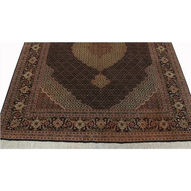 Textile 1990s Persian Tabriz Area Rug 5’0″ X 6’8″ For Sale - Image 7 of 11