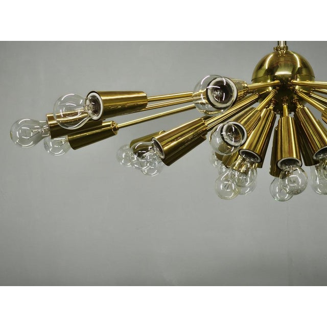 28-Light Brass Sputnik Chandelierby Kamenický Šenov, Czechoslovakia, 1970s For Sale - Image 13 of 17