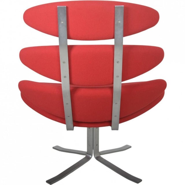 Corona Chair in Red Fabric by Erik Jørgensen, 2000s For Sale - Image 9 of 16