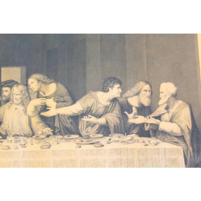 After Leonardo Da Vinci, the Last Supper, Italy, 1800s, Print For Sale - Image 4 of 10