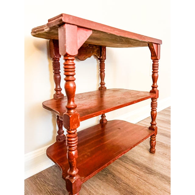 Early 20th Century 19th Century French 3 Tiered Wooden Etagere. For Sale - Image 5 of 7