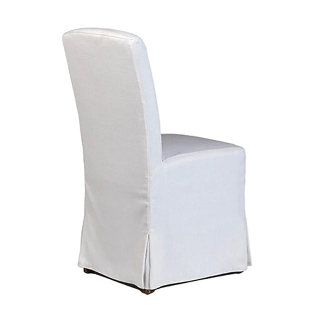 White Slip Cover Dining Chair Chairish