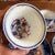 Antique Gaudy Welsh Crescent Pinwheel Flow Blue Cups & Saucers, Set of 5, Circa 1840s For Sale - Image 4 of 12