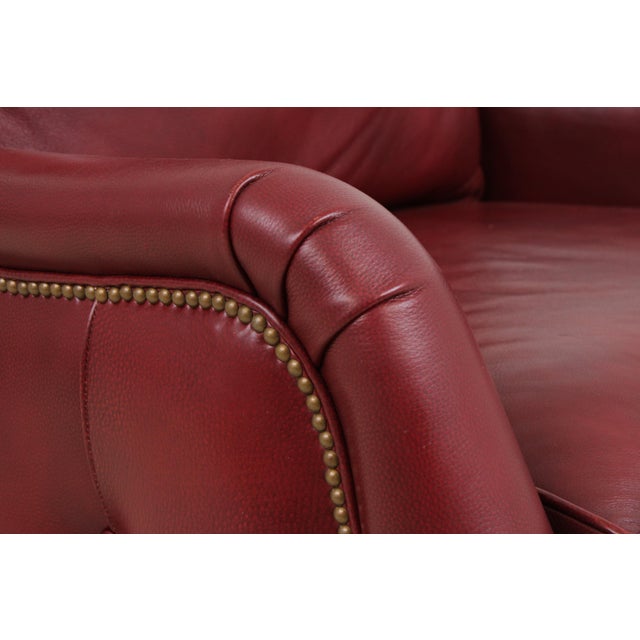 Hancock & Moore Red Leather Oversized Chair For Sale - Image 13 of 15