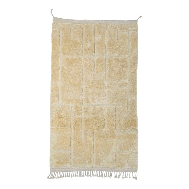 Textured Hand-Knotted Wool Rug by Azele Studio For Sale