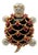 Diamond Ruby Black Onyx 18k Gold Turtle Brooch-Pendant For Sale