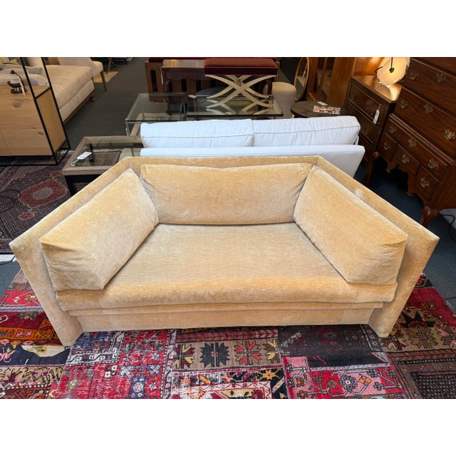 Traditional John Salandino for Baker Furniture Angled Sofa For Sale - Image 3 of 12