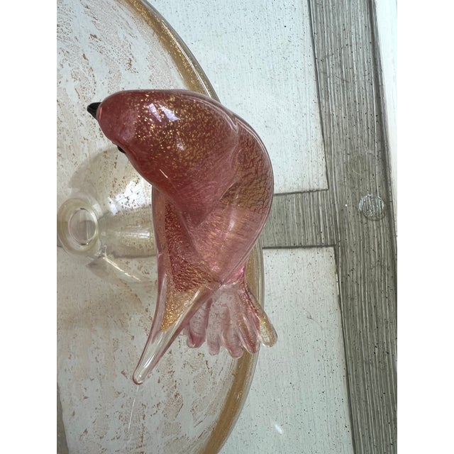 Large Murano Glass Bird Bath W/ Multicolored Birds Chairish