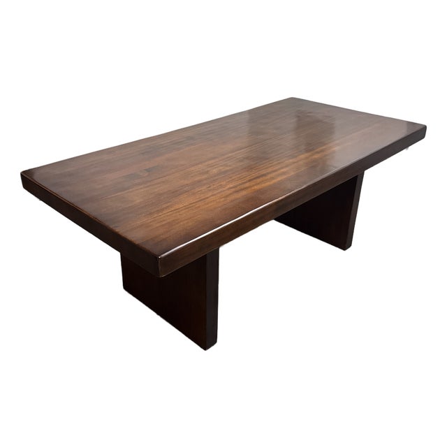 Contemporary Rectangular Double Pedestal Dining Table For Sale