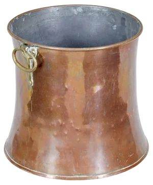19th Century Shaped Copper and Brass Log Bin