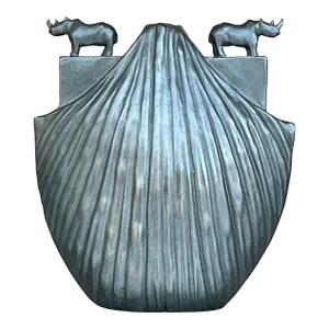 Vintage Boho Bronze Rhino Vase