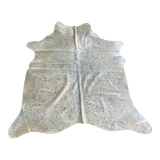 White and Metallic Hair on Hide For Sale