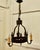 French Blacksmith Iron Game Hanging Light, 1900s For Sale - Image 9 of 10