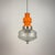 Mid-Century Modern Mid-Century Orange & Frosted Glass Pendant Lamp from Targetti, Italy, 1970s For Sale - Image 3 of 6