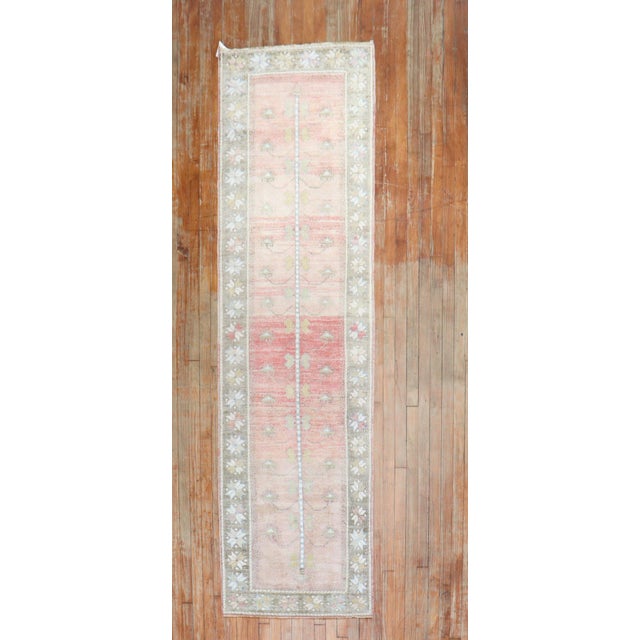 Textile Vintage Turkish Anatolian Floral Feminine Runner - 2'7" x 9'8" For Sale - Image 7 of 8