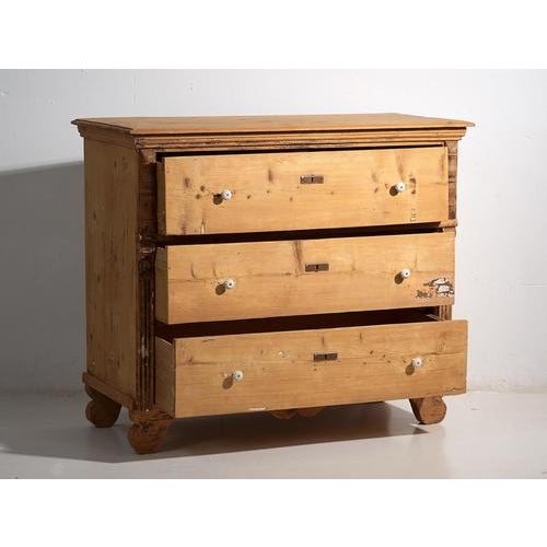 Rustic Vintage Wood Chest of Drawers, 1920 For Sale - Image 3 of 10