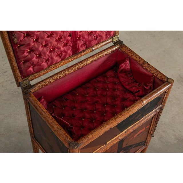 Late 19th Century 19th Century French Bamboo & Lacquer Work Table, 1870s For Sale - Image 5 of 18