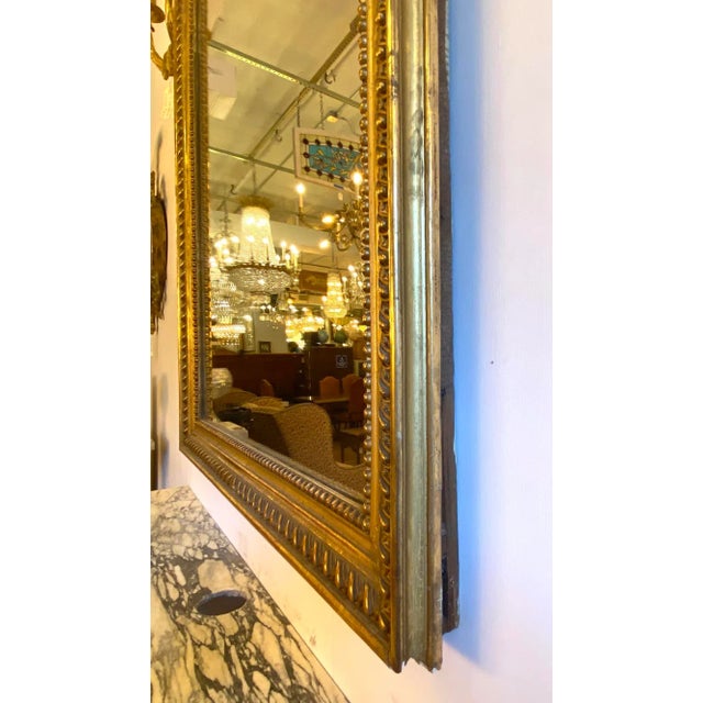 Mid 20th Century European French Gold Gilded Mirror For Sale In New York - Image 6 of 7