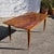 Mid-Century Modern Flamed Wood Veneer Dining Table with Brass Feet, 1960s For Sale - Image 3 of 18
