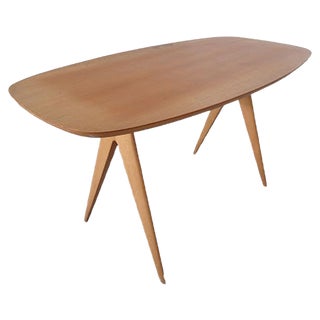 Italian Beech Side Table, 1960s For Sale