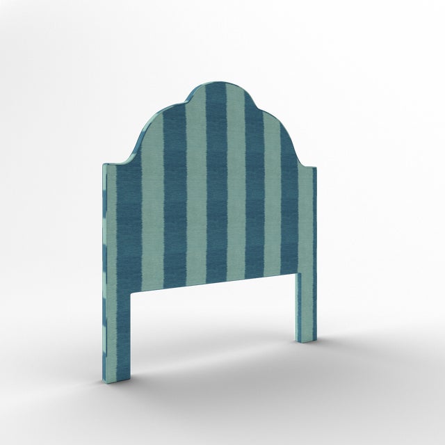 Elevate your bedroom with this luxurious upholstered bed, available exclusively on Chairish. Expertly crafted in the USA...