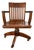 Mid Century Modern Vintage/Antique Oak Swivel-Tilt Office Armchair With a Seng Company (Chicago) Spring/Tilt Mechanism 1940’s For Sale