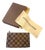 A Vintage 1998 Full Set Louis Vuitton Brown Damier Bucket Companion Pouch For Sale