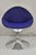 Prospettive Luna Swivel Aluminum Saarinen Style Blue Mid Century Modern Club Chair. Item features a heavy metal frame,...