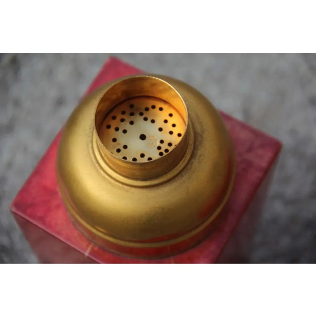 Brass & Goatskin Ice Box and Pitcher by Aldo Tura, 1950s, Set of 2 For Sale - Image 13 of 16