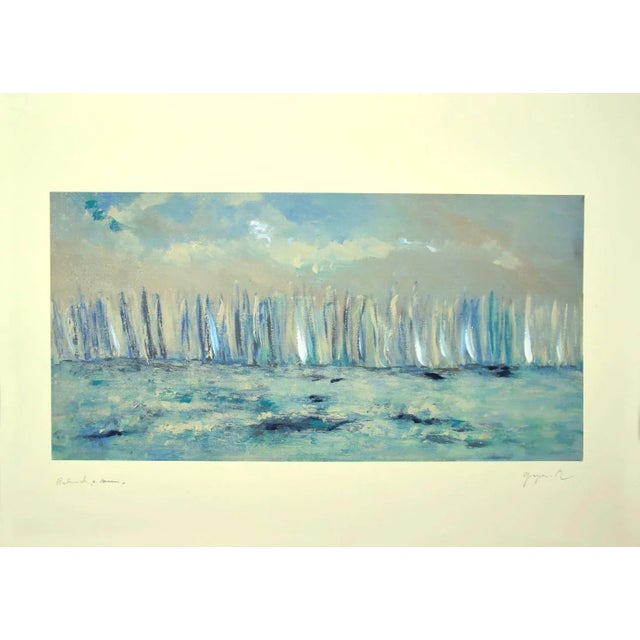 La Regata is an original artwork realized by the Belgian artist Martine Goeyens. Unique exemplar. Digigraph. Retouched by...