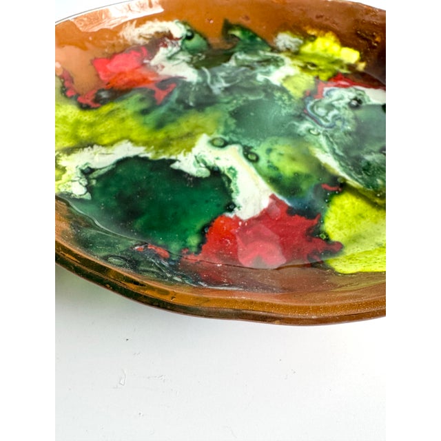 Glass Mid-Century Fused Art Glass Plate For Sale - Image 7 of 9
