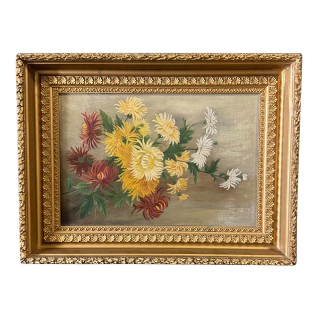 Early 20th Century Oil Painting Signed by J T Seward Floral Still Life Dated 1911 For Sale