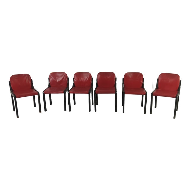 Vintage Chairs in the style of Bartoli, 1970s, Set of 6 For Sale