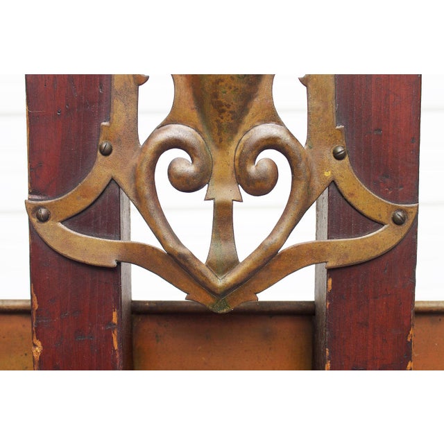 Auburn Antique Gothic Revival Fireplace Club Fender For Sale - Image 8 of 12