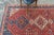 Late 19th Century Late 1800s Antique Maroon Red Diamond Medallion Wool Hand-Knotted Rug - 5' X 8'9" For Sale - Image 5 of 10