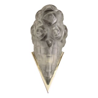 French Art Deco Wall Light by David Gueron for Verrerie Dart Degué, 1930s For Sale