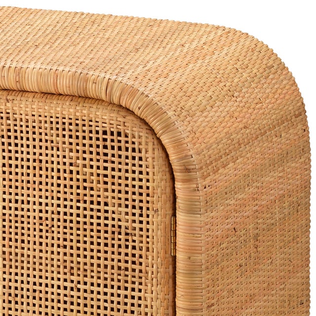 Jamie Young Santa Monica Four Door Sideboard, Mahogany/Rattan For Sale - Image 4 of 10