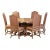 Late 20th Century French Louis XV Oak Dining Table With Six Chairs For Sale