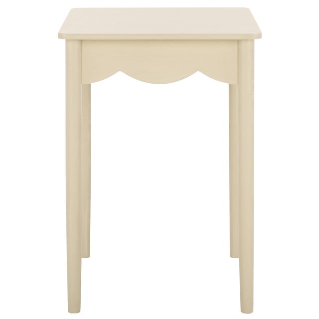Wood Paislyn Accent Table in Sand For Sale - Image 7 of 7