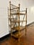 Tan Antique English Scorched or Burnt Bamboo Etagere / Bookcase Shelving For Sale - Image 8 of 9