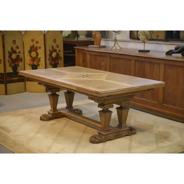 Large Sculptural Oak Table, 1950s For Sale - Image 14 of 14