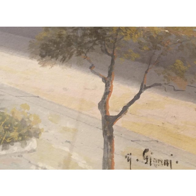Modern Yves Gianni, Corso dell'Imperatrice, Sanremo, Gouache on Paper, Framed For Sale - Image 3 of 9